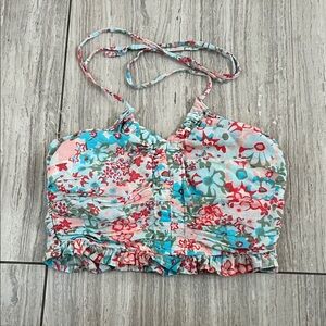 Floral Halter Crop Top American eagle
